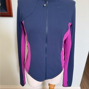 lululemon athletica Navy and Magenta Zip-Up Utility Jacket